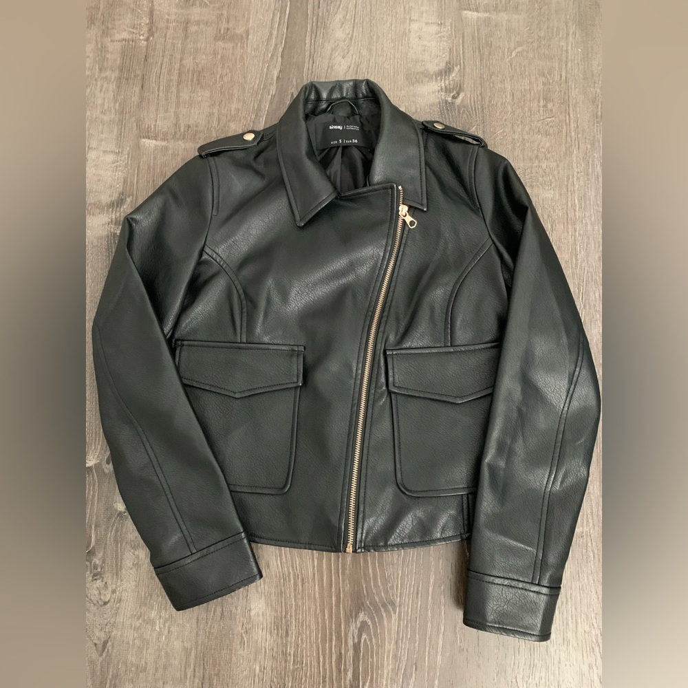 Black Leather Moto Jacket